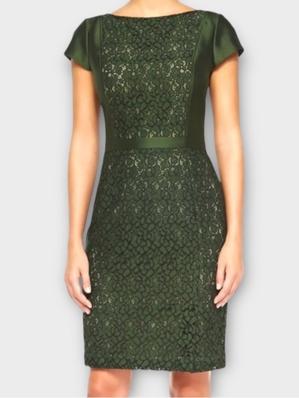 Tory Burch Mariana Lace Dress 6 Douglas Fir Green Old Money